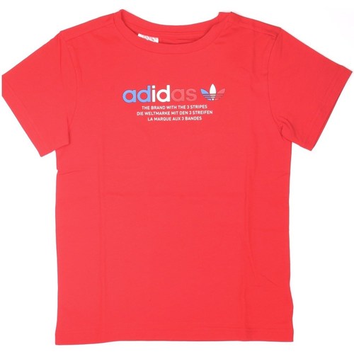 textil Børn T-shirts m. korte ærmer adidas Originals GN7480 Rød
