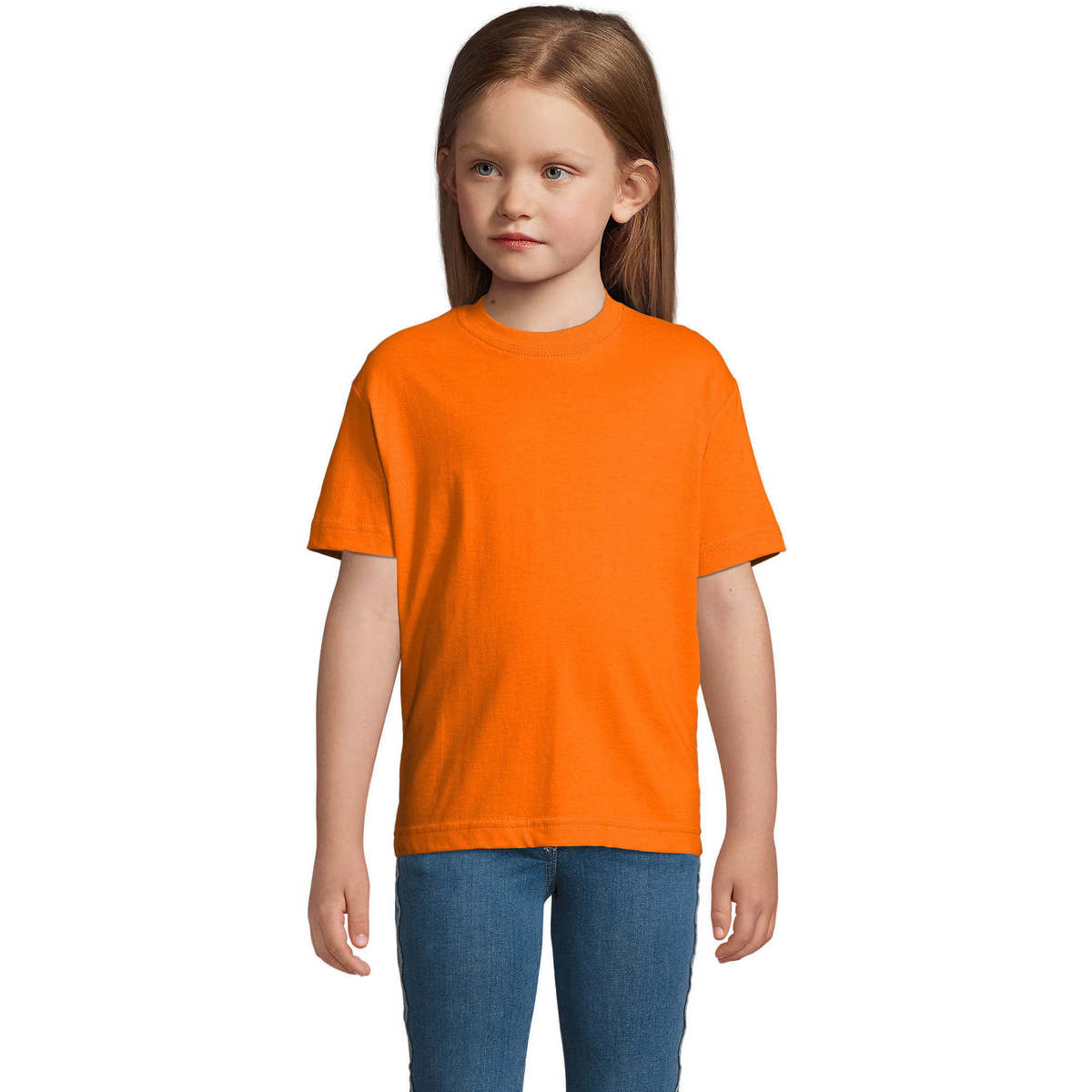 textil Børn T-shirts m. korte ærmer Sols Camista infantil color Naranja Orange