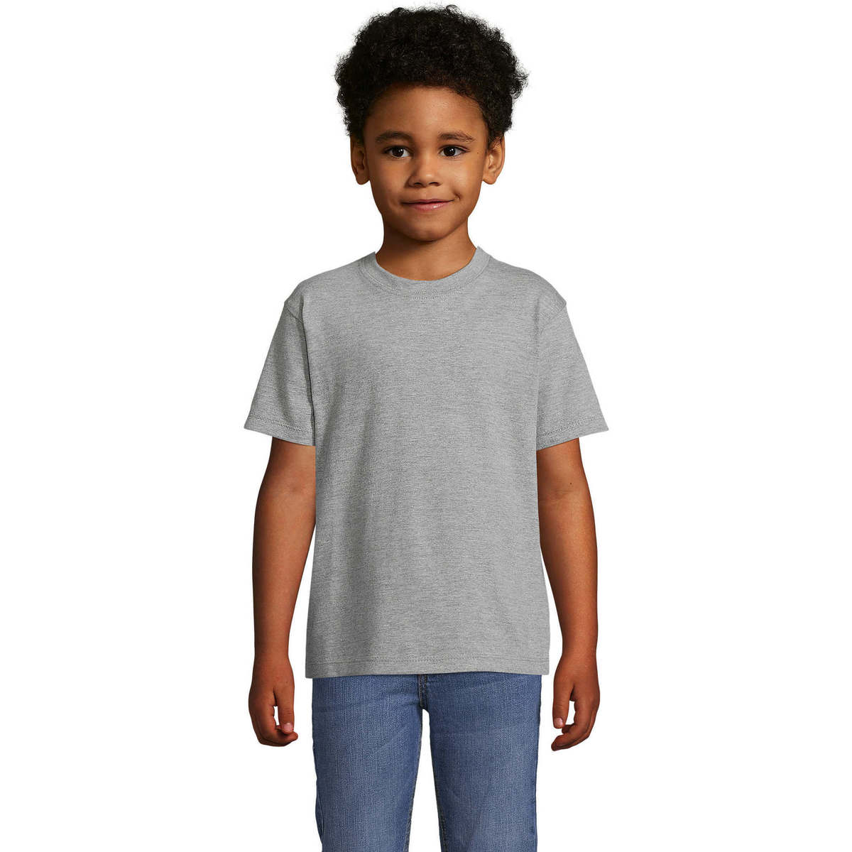 textil Børn T-shirts m. korte ærmer Sols Camista infantil color Gris Grå