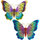 Indretning Små statuer og figurer Signes Grimalt Butterfly Wall Ornament 2 Enheder Flerfarvet