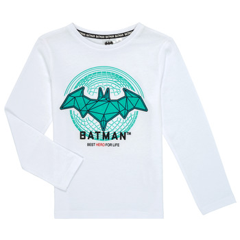 textil Dreng Langærmede T-shirts TEAM HEROES  TEE BATMAN Hvid