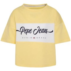 textil Pige T-shirts m. korte ærmer Pepe jeans  Gul