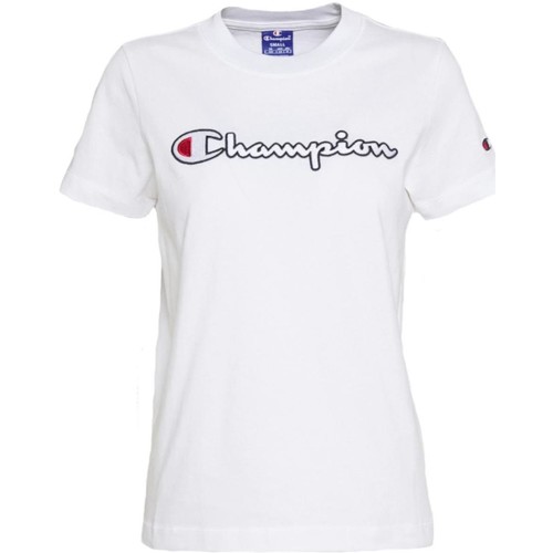 textil Pige T-shirts m. korte ærmer Champion  Hvid