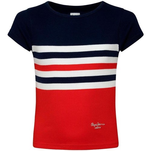 textil Pige T-shirts m. korte ærmer Pepe jeans  Flerfarvet
