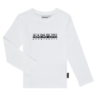 textil Dreng Langærmede T-shirts Napapijri S-BOX LS Hvid