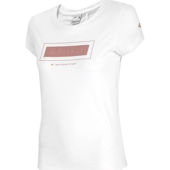 textil Dame T-shirts m. korte ærmer 4F TSD034 Hvid