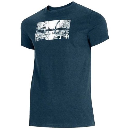 textil Herre T-shirts m. korte ærmer 4F TSM025 Marineblå