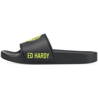 Sko Dame Sneakers Ed Hardy - Sexy beast sliders black-fluo yellow Sort