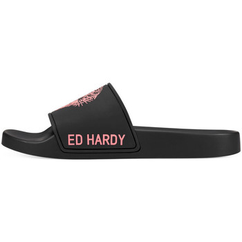 Ed Hardy Sexy beast sliders black-fluo red Sort - Sko Dame