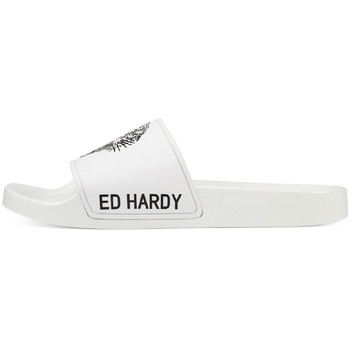 Sko Herre Sneakers Ed Hardy - Sexy beast sliders white-black Hvid