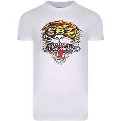 textil Herre T-shirts m. korte ærmer Ed Hardy Tiger mouth graphic t-shirt white Hvid
