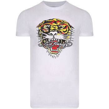 textil Herre T-shirts m. korte ærmer Ed Hardy - Tiger mouth graphic t-shirt white Hvid