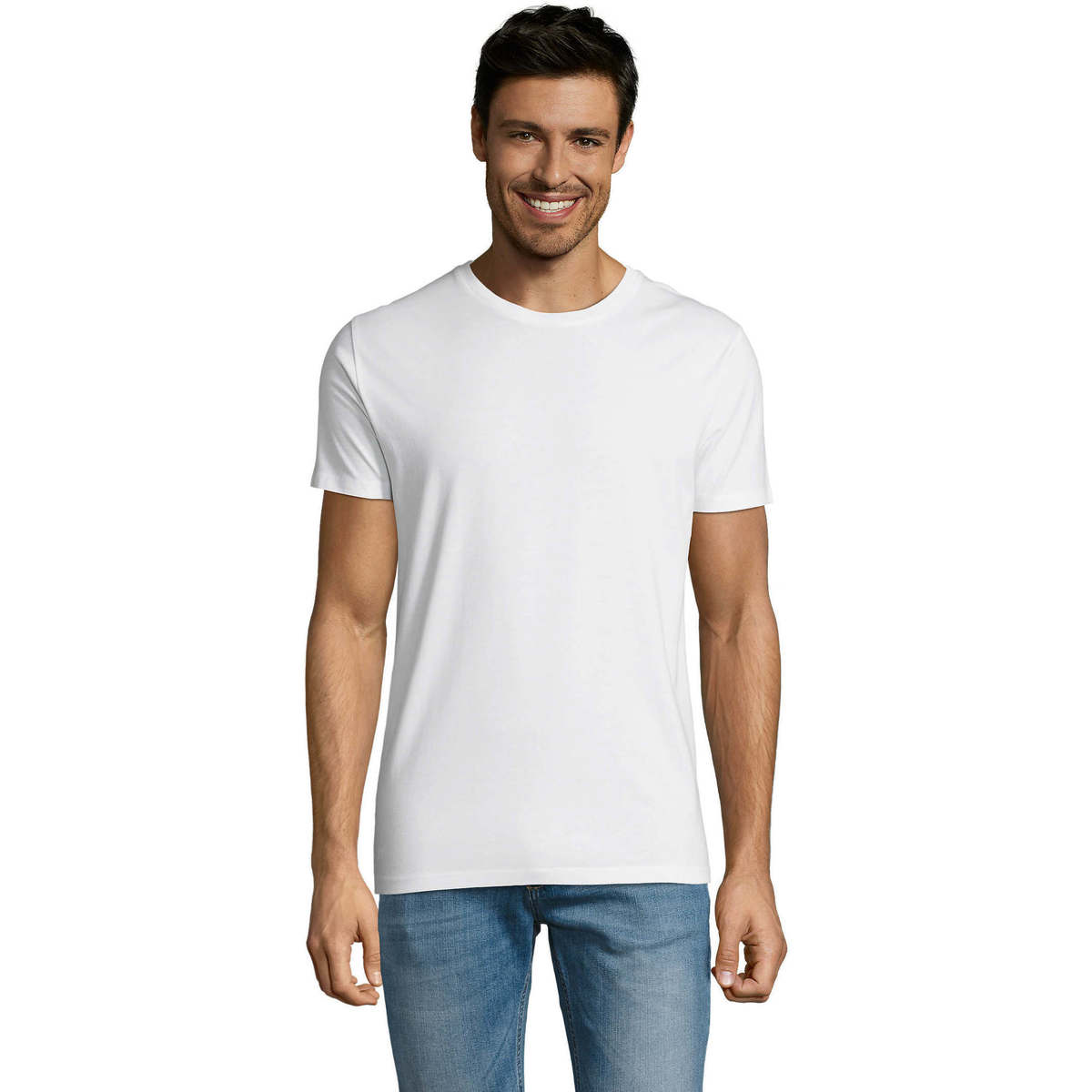 textil Herre T-shirts m. korte ærmer Sols Martin camiseta de hombre Hvid