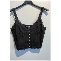 textil Dame Toppe / Bluser Fashion brands 6133-BLACK Sort