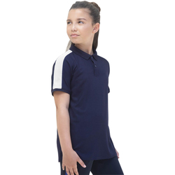 textil Pige Polo-t-shirts m. korte ærmer Finden & Hales LV382 Navy/White