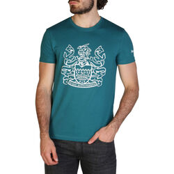 textil Herre T-shirts m. korte ærmer Aquascutum - qmt002m0 Grøn