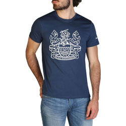 textil Herre T-shirts m. korte ærmer Aquascutum - qmt002m0 Blå