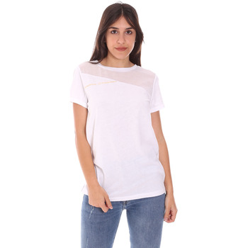 textil Dame T-shirts m. korte ærmer Ea7 Emporio Armani 3KTT34 TJ4PZ hvid