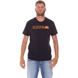 textil Herre T-shirts m. korte ærmer Sundek M049TEJ7800 Sort
