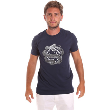 textil Herre T-shirts & poloer Roberto Cavalli HST64B Blå