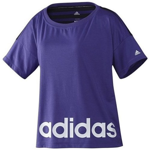 textil Dame T-shirts m. korte ærmer adidas Originals Reload Image Tee Q34 Marineblå