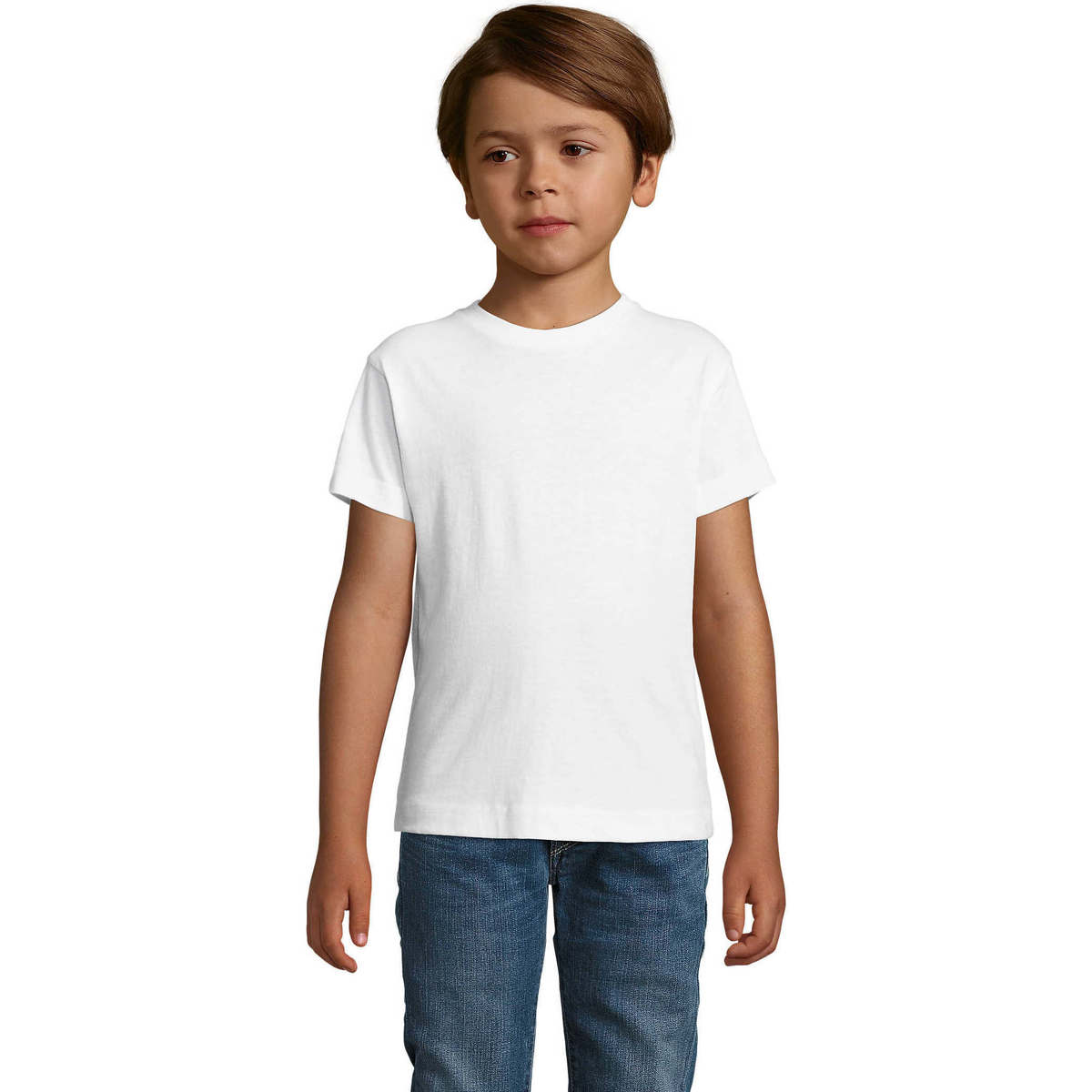 textil Børn T-shirts m. korte ærmer Sols REGENT FIT CAMISETA MANGA CORTA Hvid