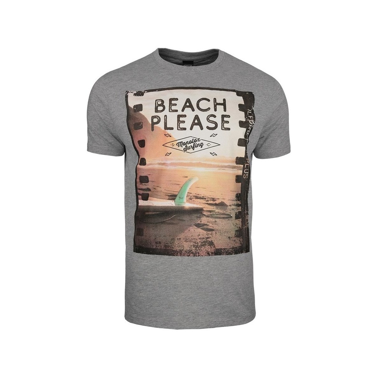 textil Herre T-shirts m. korte ærmer Monotox Beach Grå