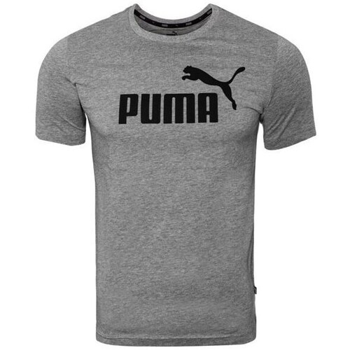 textil Herre T-shirts m. korte ærmer Puma Ess Logo Tee Grå
