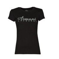 textil Dame T-shirts m. korte ærmer Armani Exchange 8NYT91 Sort