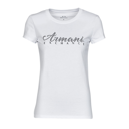 textil Dame T-shirts m. korte ærmer Armani Exchange 8NYT91 Hvid
