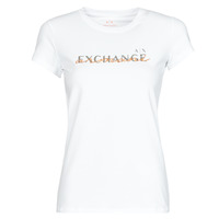 textil Dame T-shirts m. korte ærmer Armani Exchange 3LYTKD Hvid