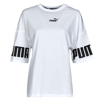 textil Dame T-shirts m. korte ærmer Puma PUMA POWER COLORBLOCK TEE Hvid