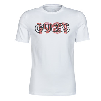 textil Herre T-shirts m. korte ærmer Guess ORWELL CN SS TEE Hvid