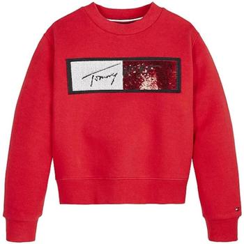 textil Pige Sweatshirts Tommy Hilfiger  Rød