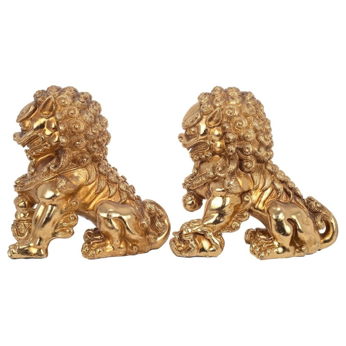 Indretning Små statuer og figurer Signes Grimalt Løver Set 2 Enheder Guld