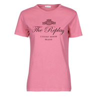textil Dame T-shirts m. korte ærmer Replay W3572A Pink