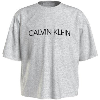 textil Pige T-shirts m. korte ærmer Calvin Klein Jeans  Grå