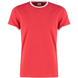 textil Herre T-shirts m. korte ærmer Kustom Kit KK508 Red/White