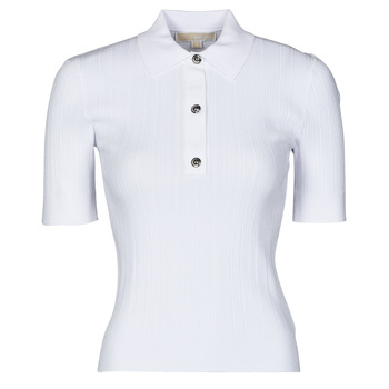 textil Dame Polo-t-shirts m. korte ærmer MICHAEL Michael Kors BUTTON POLO SWEATER Hvid