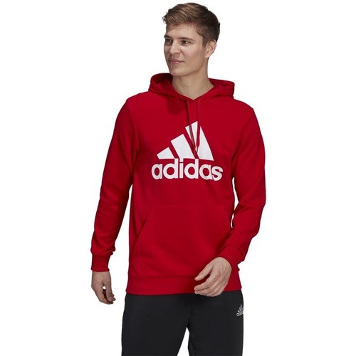 textil Herre Sweatshirts adidas Originals Essentials Fleece Big Logo Hoodie Rød