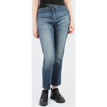 textil Dame Jeans - skinny Wrangler Slouchy Ocean Nights W27CAC69Y Blå