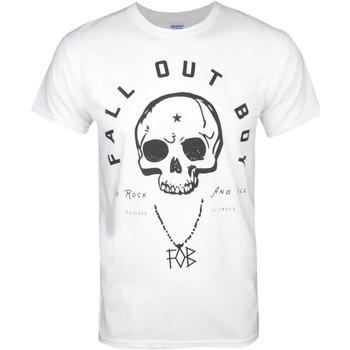 textil Herre Langærmede T-shirts Fall Out Boy  Hvid