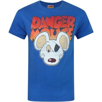textil Herre Langærmede T-shirts Danger Mouse  Blå