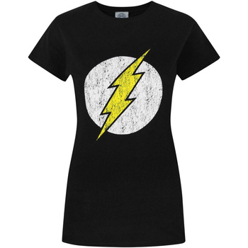 textil Dame Langærmede T-shirts Flash  Sort