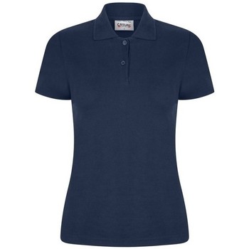 textil Dame Polo-t-shirts m. lange ærmer Casual Classics  Blå