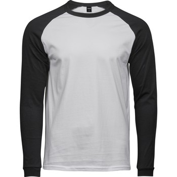 textil Herre Langærmede T-shirts Tee Jays T5072 White/Black