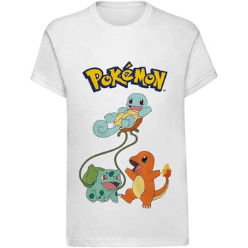 textil Børn T-shirts m. korte ærmer Pokemon  Hvid