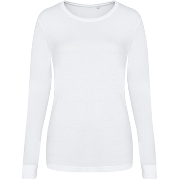 textil Dame Langærmede T-shirts Awdis JT02F Hvid
