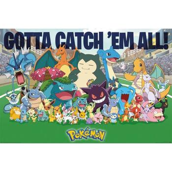 Indretning Skilte og plakater Pokemon TA7725 Flerfarvet