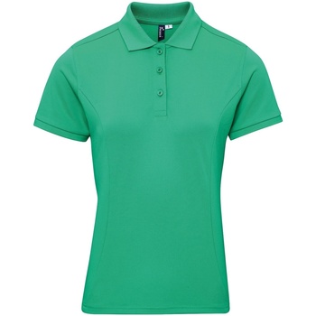 textil Polo-t-shirts m. lange ærmer Premier PR632 Grøn